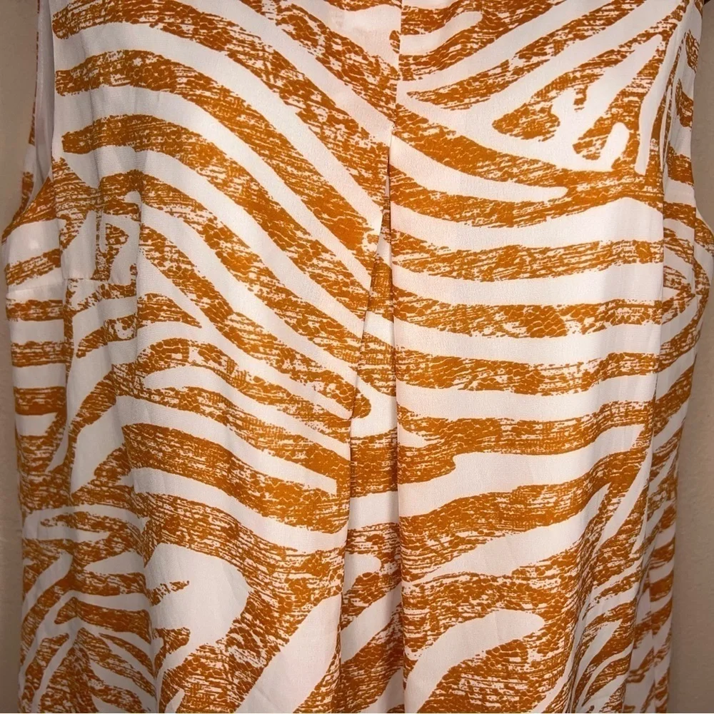 NEW SIZE 12 H&M YELLOW WHITE SLEEVELESS DRESS COLORFUL LINED